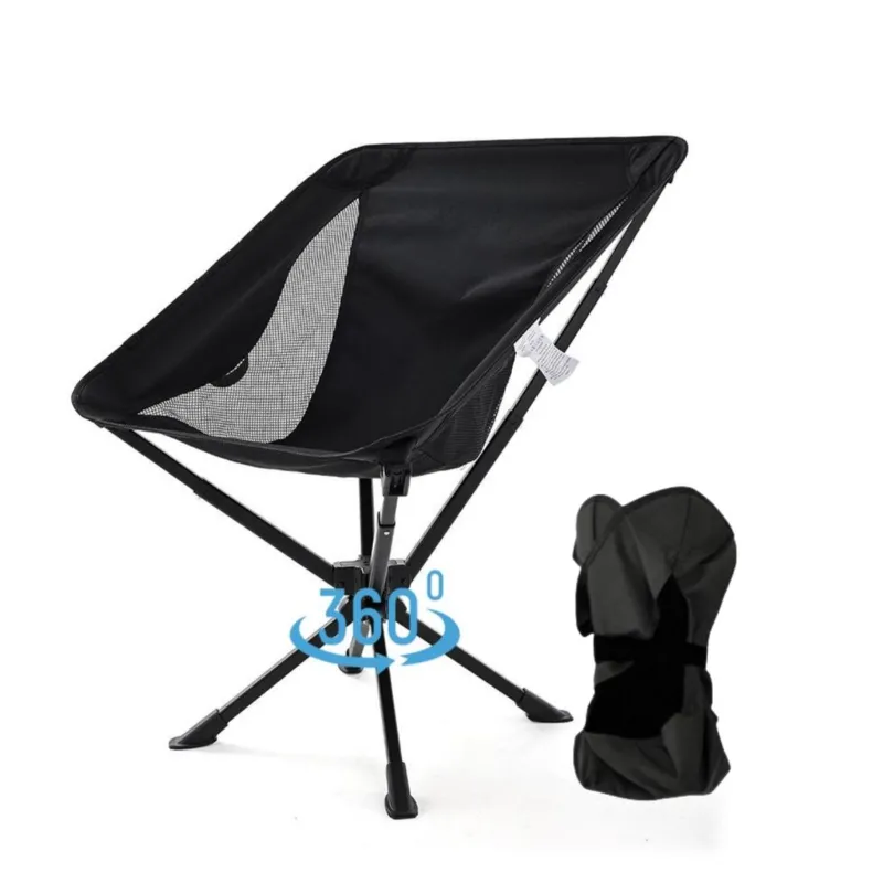 Scaun de camping portabil, pivotant la 360 de grade